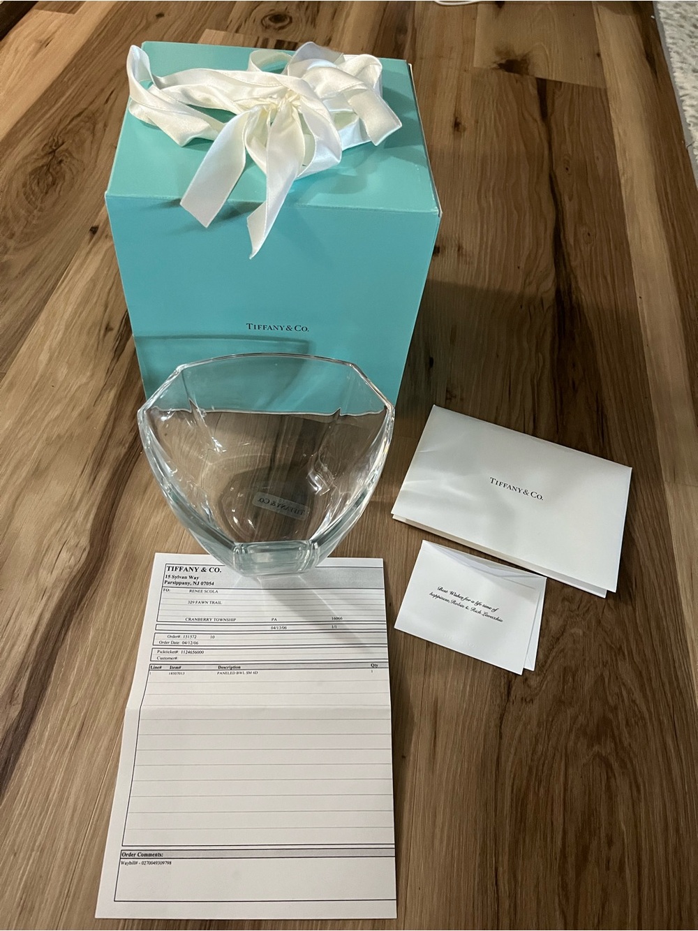 Tiffany & Co.  retired Crystal paneled Bowl
